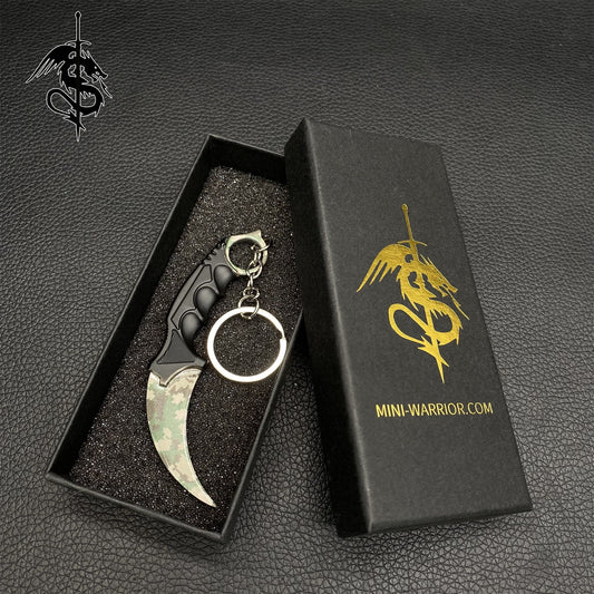 Forest DDPAT Skin Mini Karambit Keychain