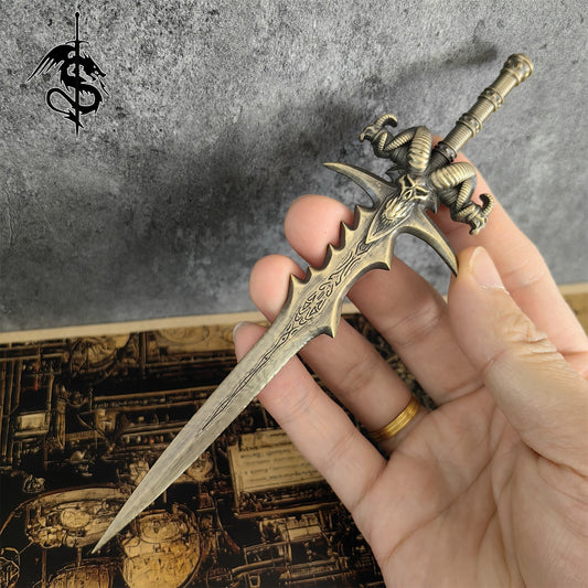 Metal Baphomet Demon Head Arthas Frostmourne Letter Opener