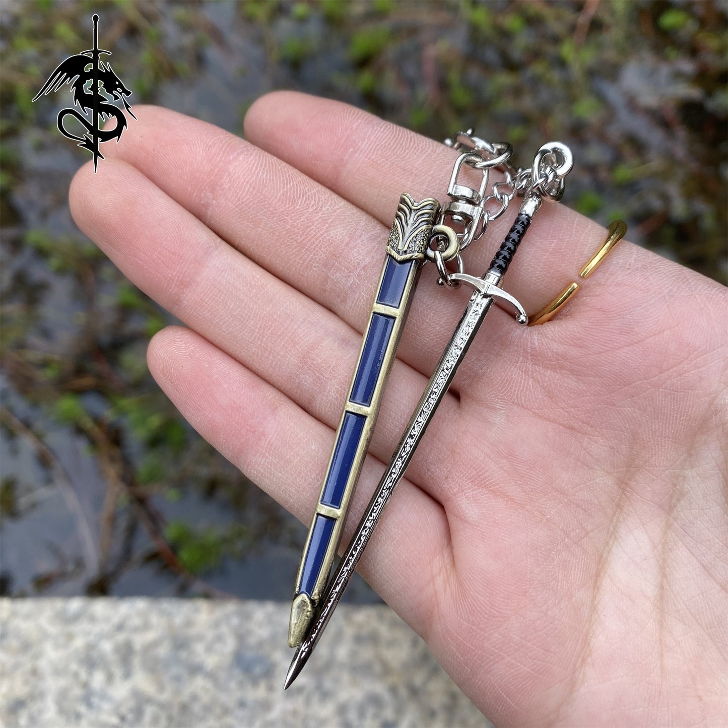 GOT Sword Keychain 4 In 1 Pack Backpack Decor