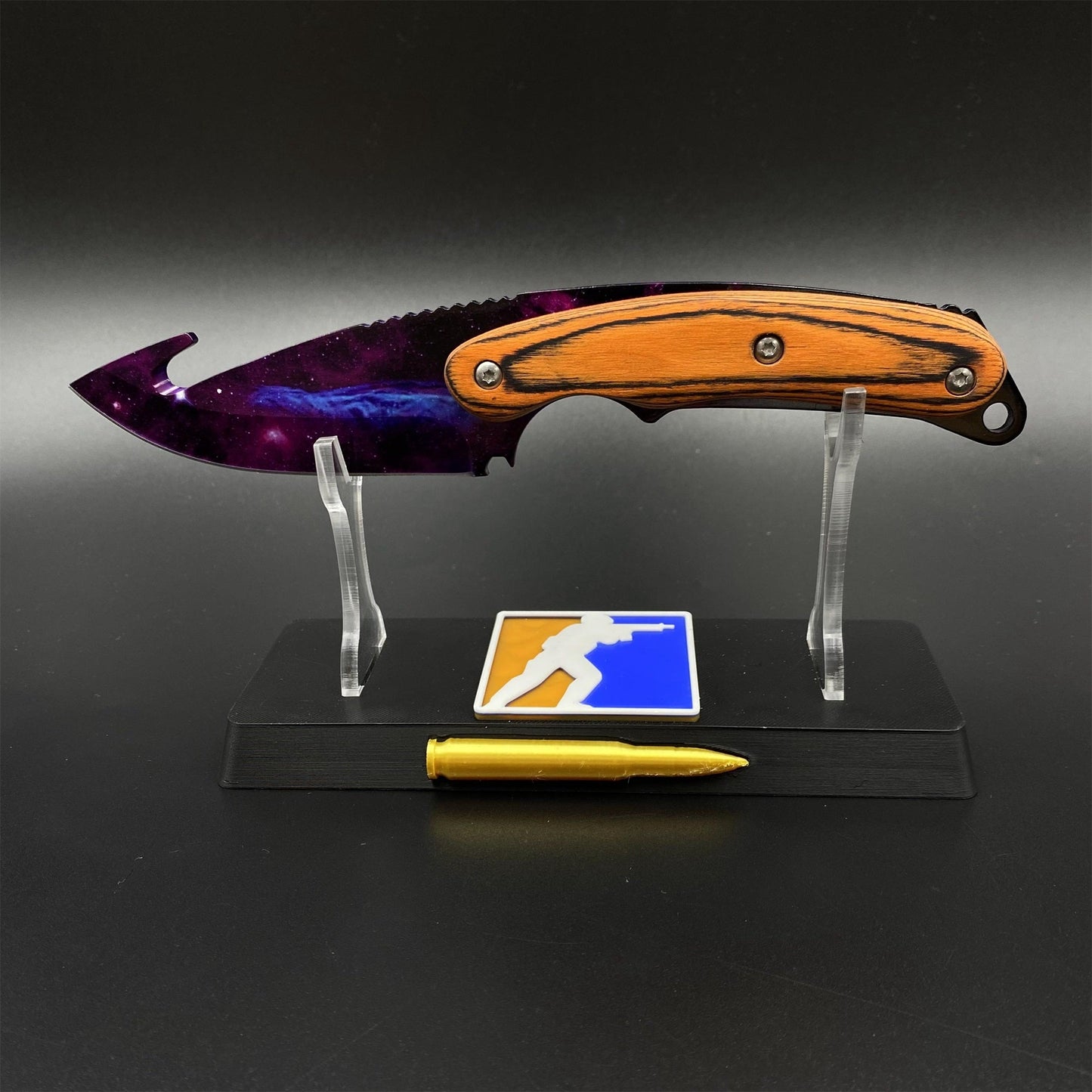 420 Steel CS2 Purple Galaxy Knife Collectible Model Outdoor Camping Knife