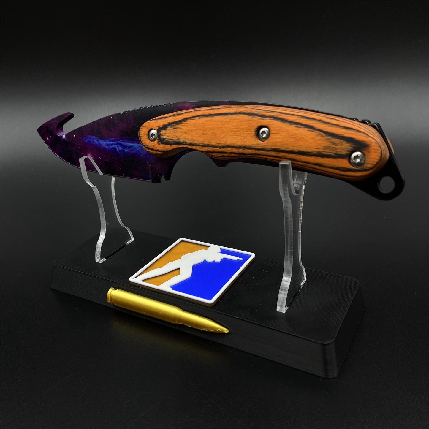 420 Steel CS2 Purple Galaxy Knife Collectible Model Outdoor Camping Knife