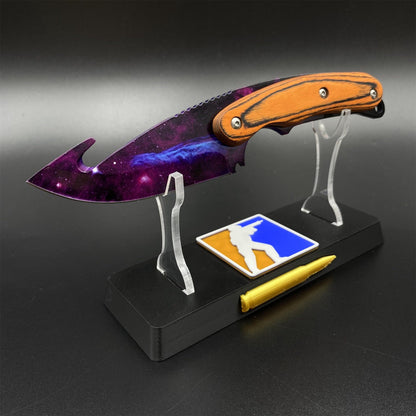420 Steel CS2 Purple Galaxy Knife Collectible Model Outdoor Camping Knife