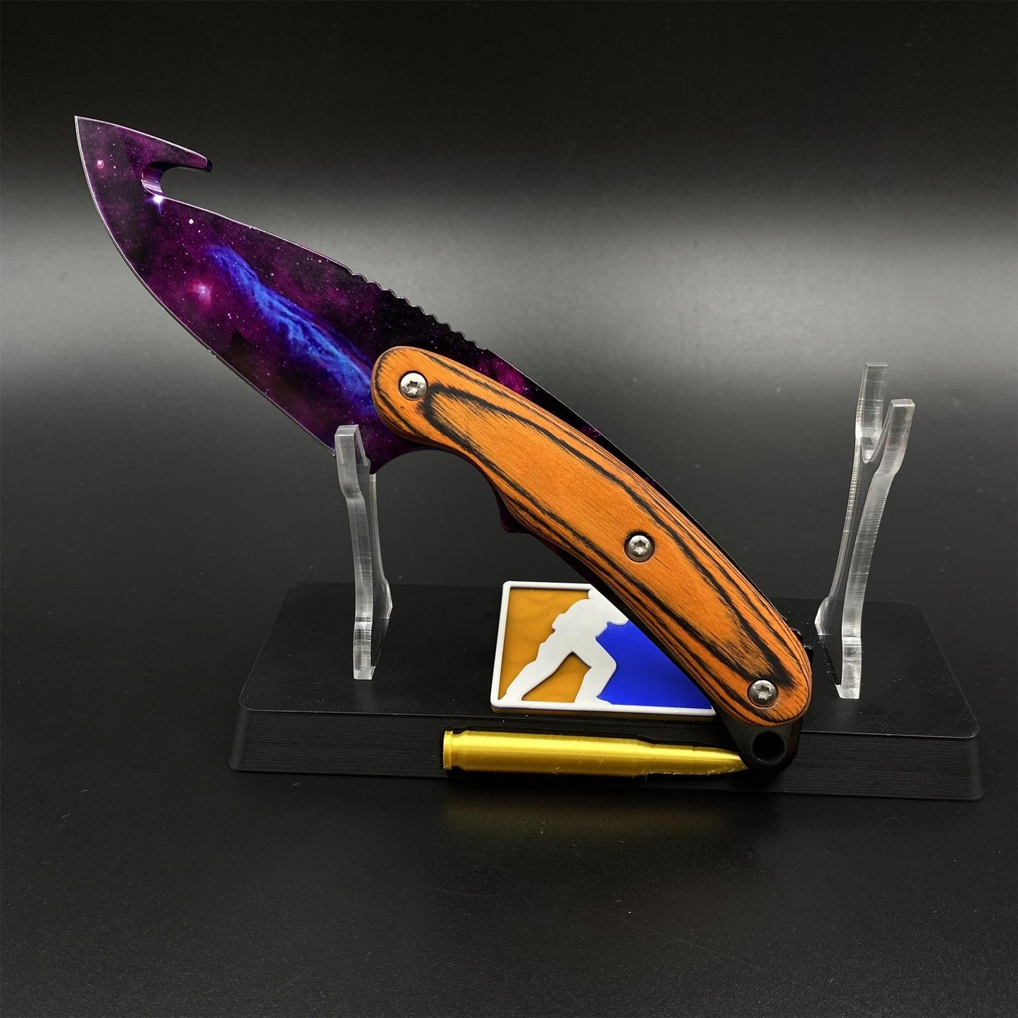 420 Steel CS2 Purple Galaxy Knife Collectible Model Outdoor Camping Knife