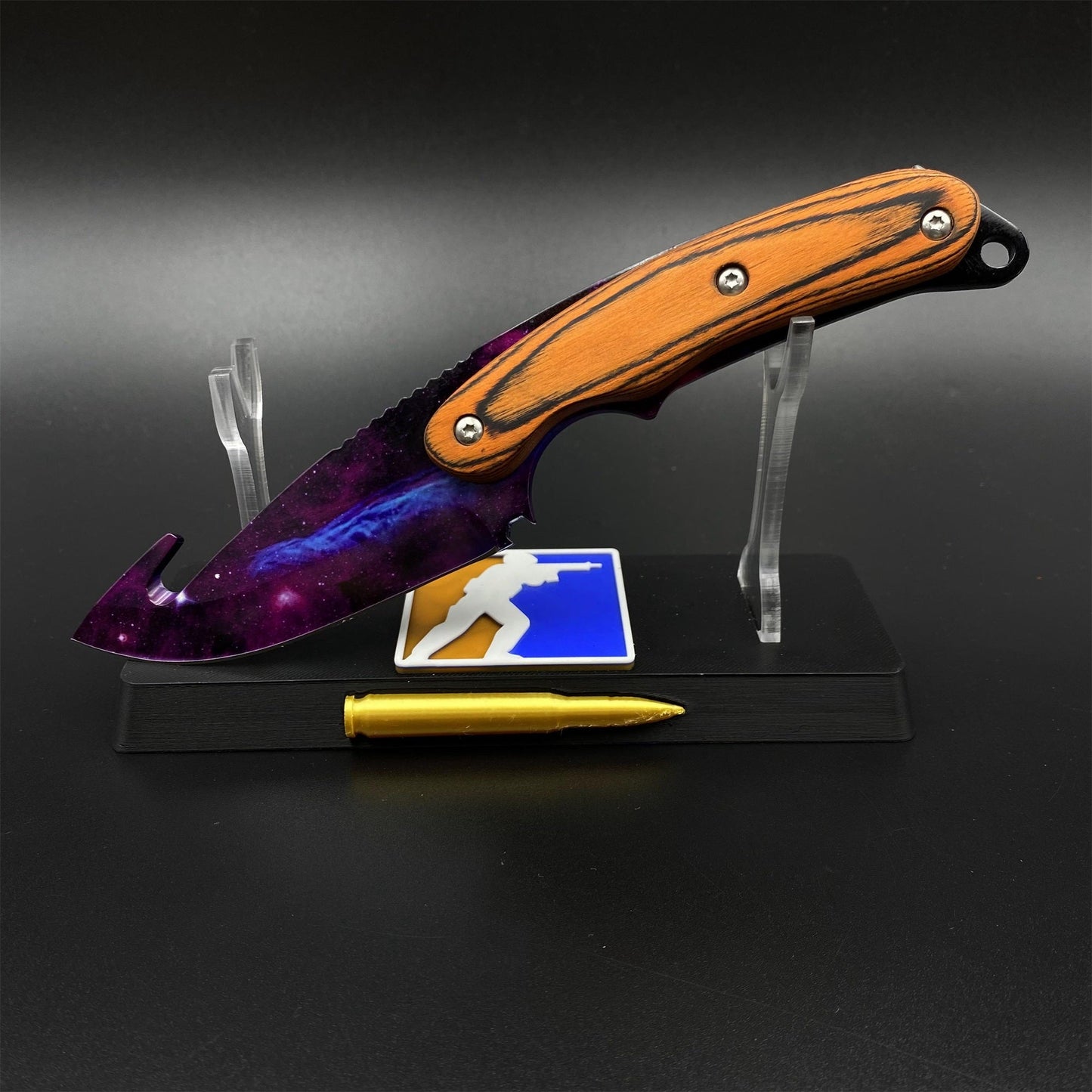 420 Steel CS2 Purple Galaxy Knife Collectible Model Outdoor Camping Knife