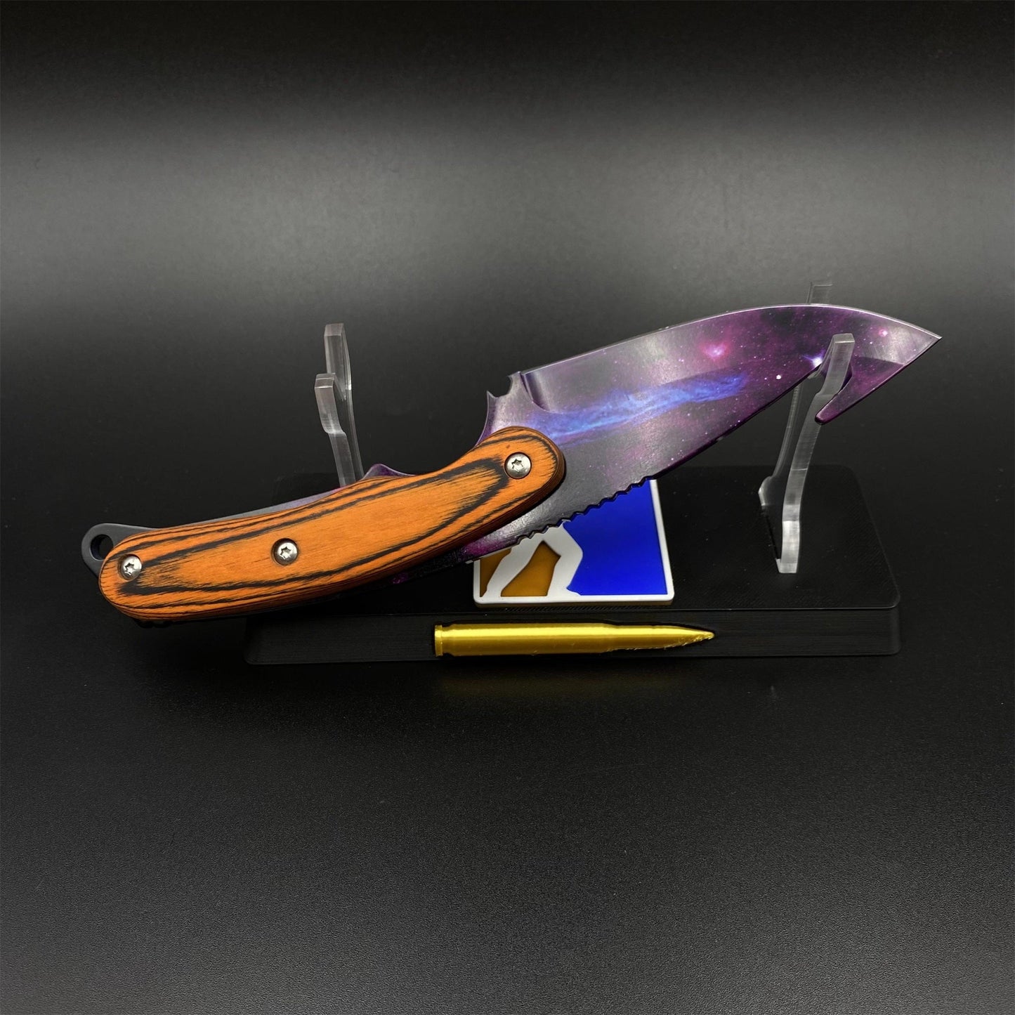 420 Steel CS2 Purple Galaxy Knife Collectible Model Outdoor Camping Knife