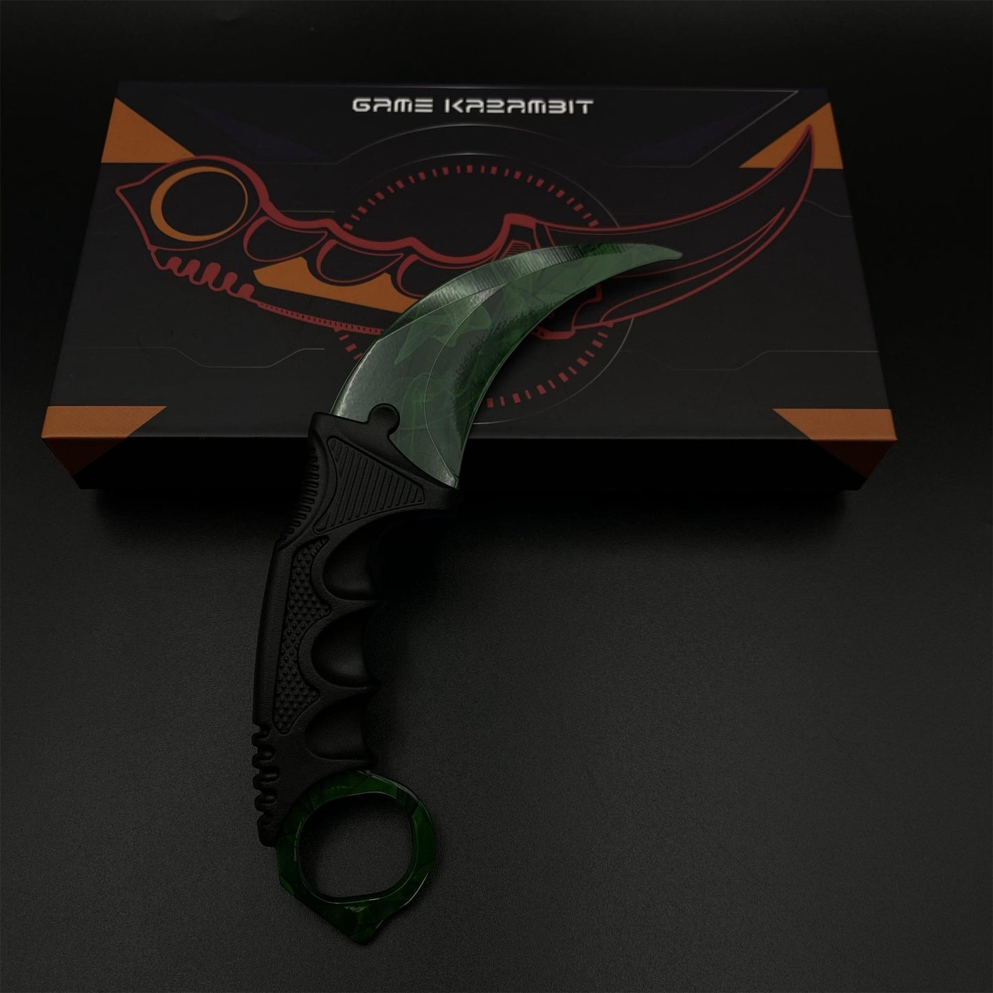 CS2 Game Karambit Gamma Doppler Emerald Replica Dull Blade Trainer Knife For Collection