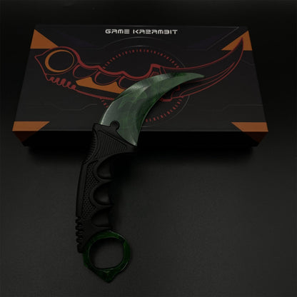 CS2 Game Karambit Gamma Doppler Emerald Replica Dull Blade Trainer Knife For Collection