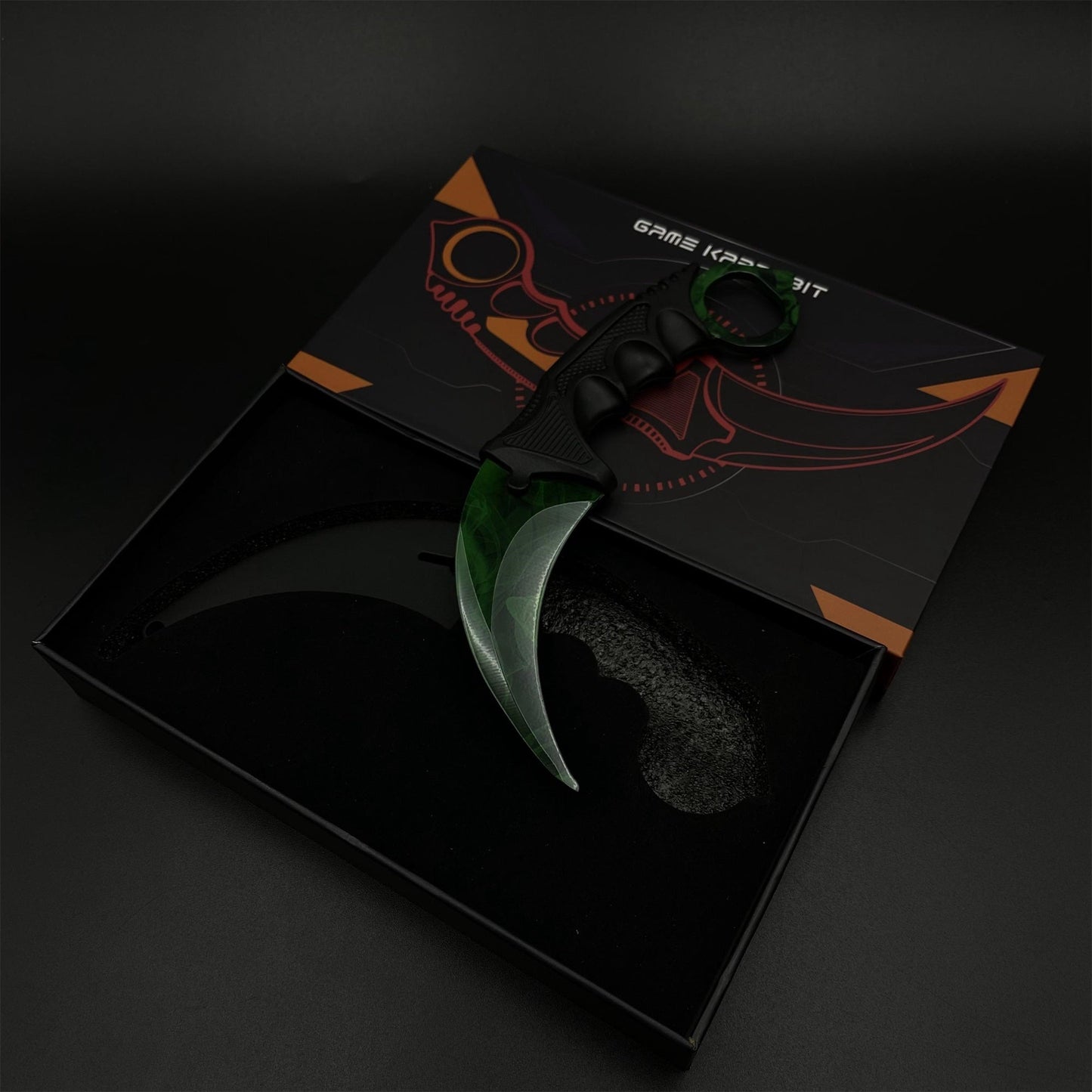 CS2 Game Karambit Gamma Doppler Emerald Replica Dull Blade Trainer Knife For Collection