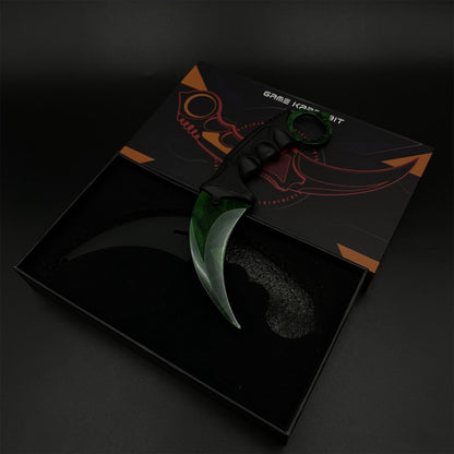 CS2 Game Karambit Gamma Doppler Emerald Replica Dull Blade Trainer Knife For Collection