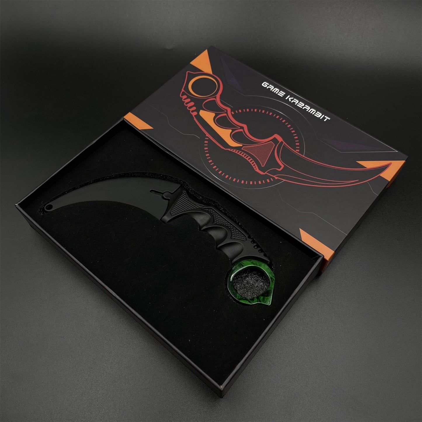 CS2 Game Karambit Gamma Doppler Emerald Replica Dull Blade Trainer Knife For Collection