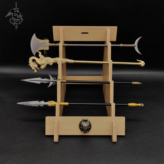 Ancient Chinese Generals Weapons Metal Mini Replica 4 In 1 Pack