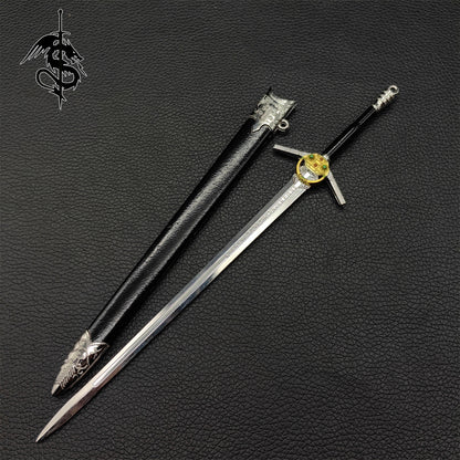 Metal Geralt Steel Sword Replica Tiny Geralt of Rivia Sword
