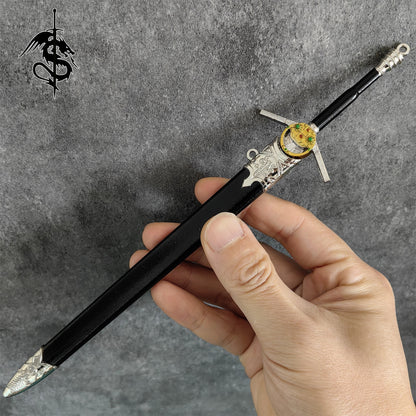 Metal Geralt Steel Sword Replica Tiny Geralt of Rivia Sword