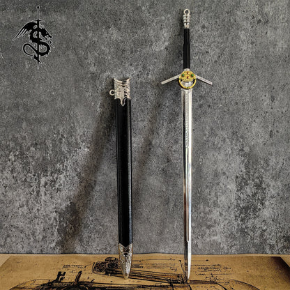 Metal Geralt Steel Sword Replica Tiny Geralt of Rivia Sword