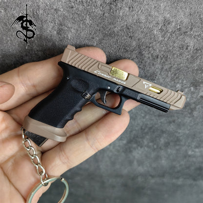 Glock Toy Gun Metal G34 1:3 Miniature Keychain