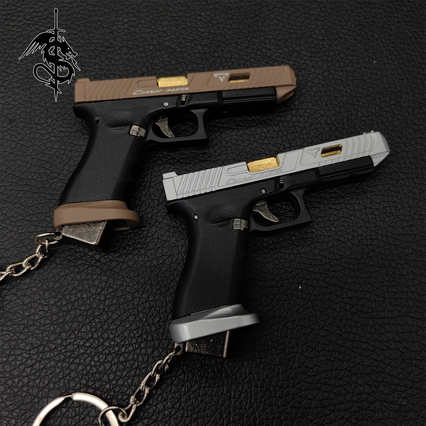 Glock Toy Gun Metal G34 1:3 Miniature Keychain