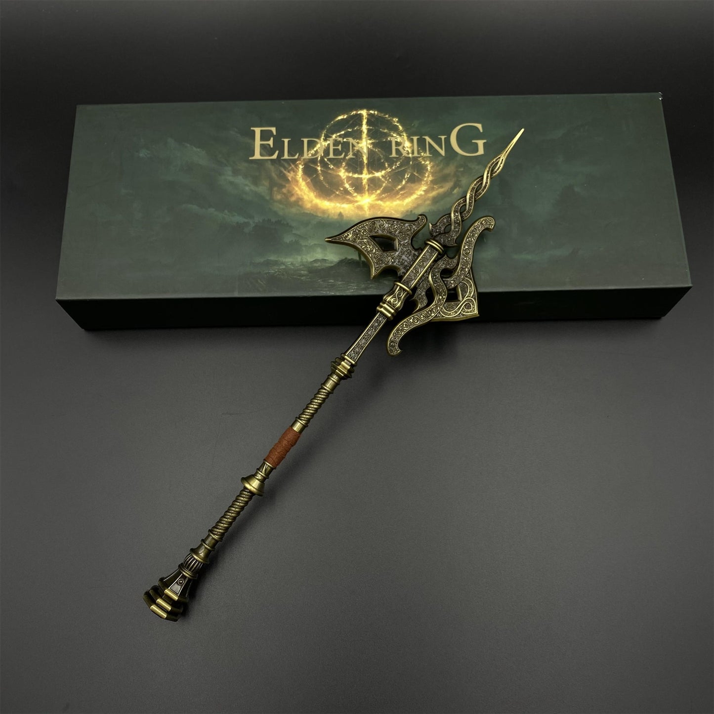 Soul Game Tree Sentinel Golden Halberd Metal Craft For Collection