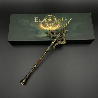 Soul Game Tree Sentinel Golden Halberd Metal Craft For Collection