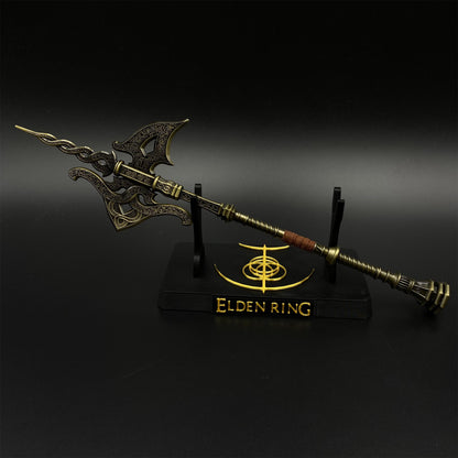 Soul Game Tree Sentinel Golden Halberd Metal Craft For Collection