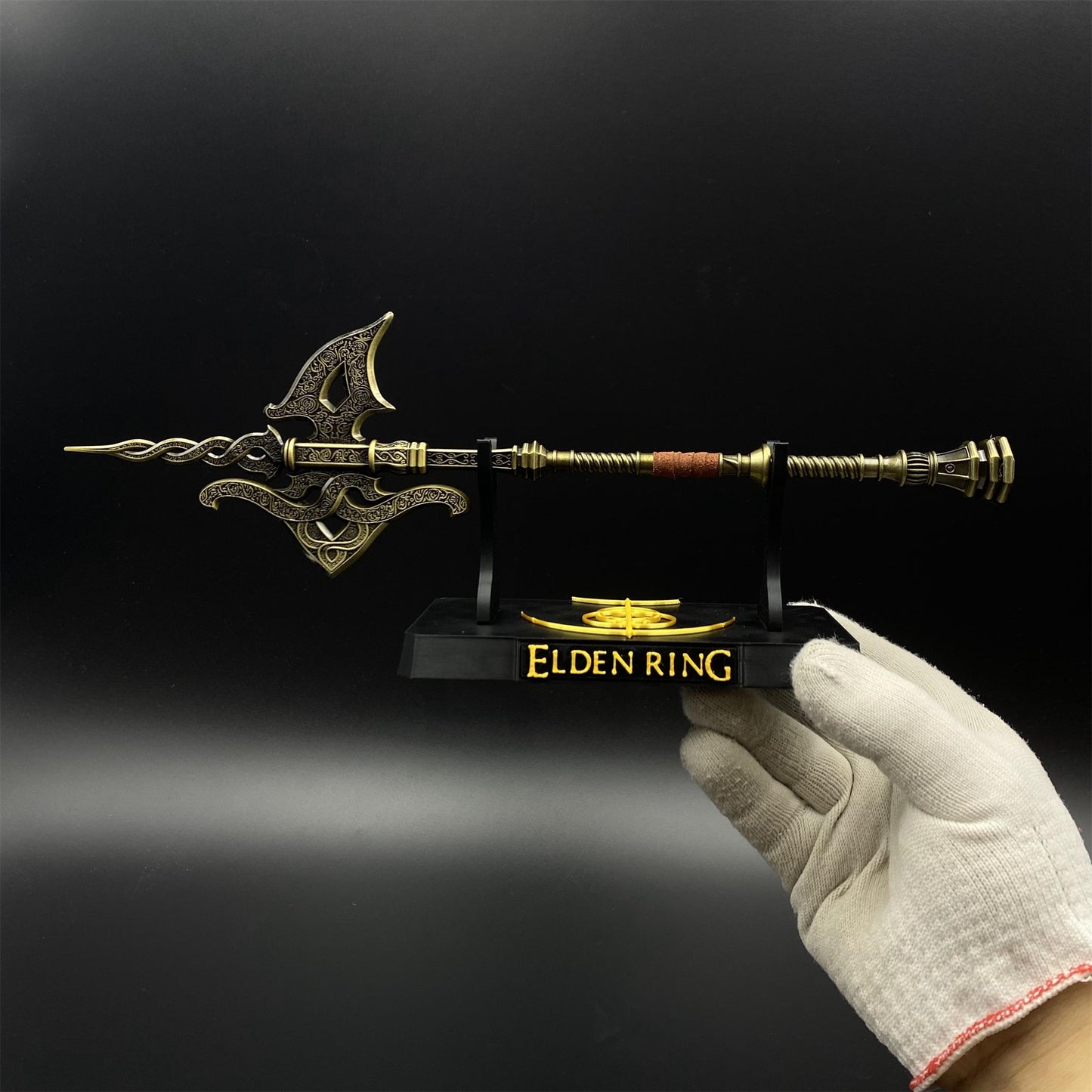 Soul Game Tree Sentinel Golden Halberd Metal Craft For Collection