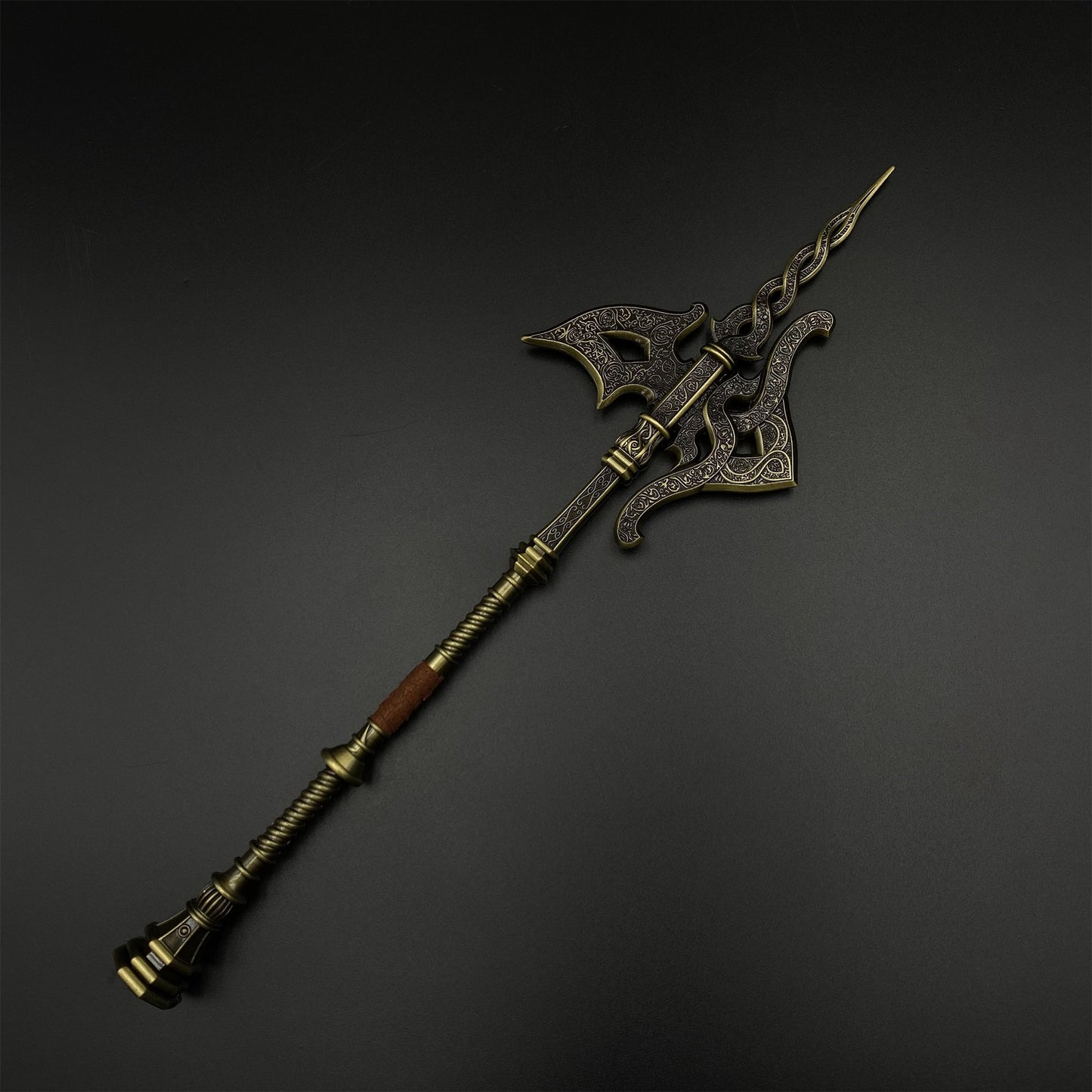 Soul Game Tree Sentinel Golden Halberd Metal Craft For Collection