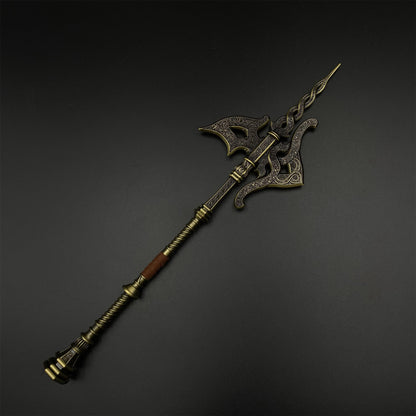 Soul Game Tree Sentinel Golden Halberd Metal Craft For Collection