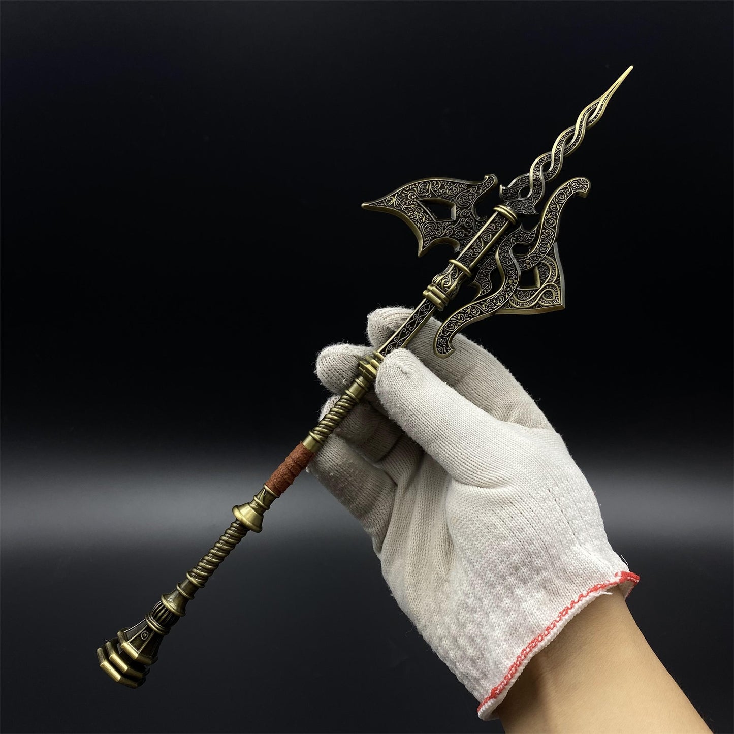 Soul Game Tree Sentinel Golden Halberd Metal Craft For Collection