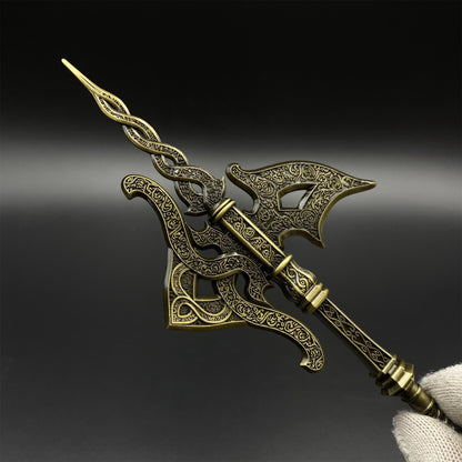 Soul Game Tree Sentinel Golden Halberd Metal Craft For Collection