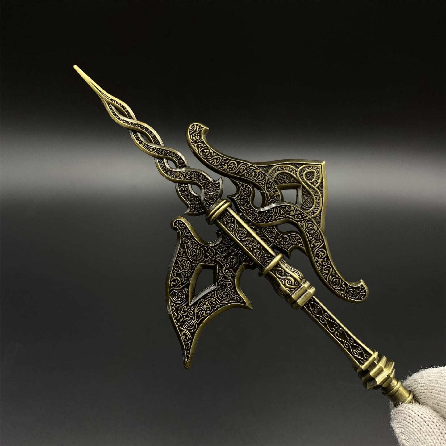 Soul Game Tree Sentinel Golden Halberd Metal Craft For Collection