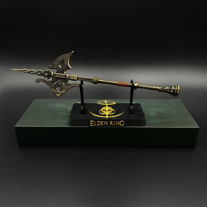Soul Game Tree Sentinel Golden Halberd Metal Craft For Collection