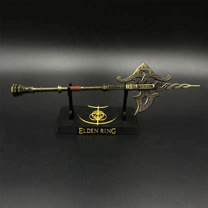 Soul Game Tree Sentinel Golden Halberd Metal Craft For Collection