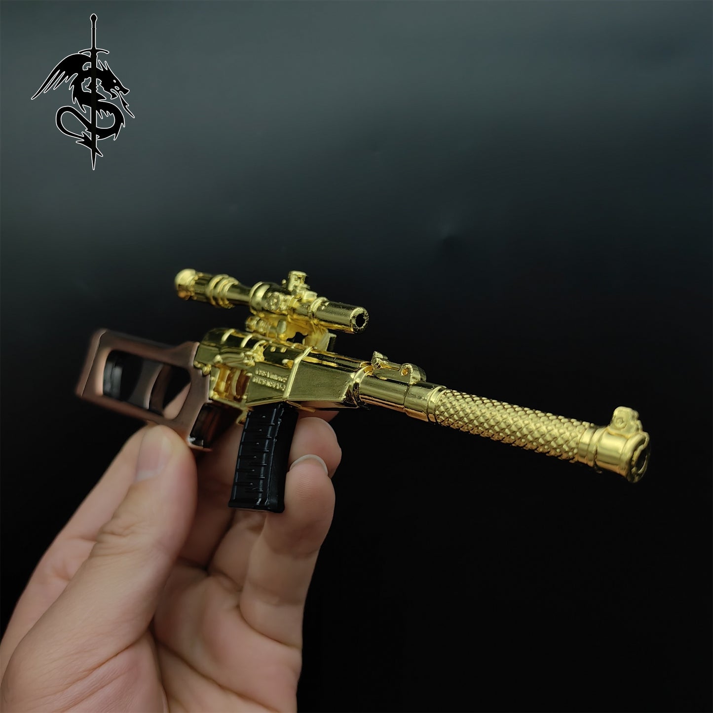 Golden Plated VSS Miniature Small VSS Sniper Rifle Replica