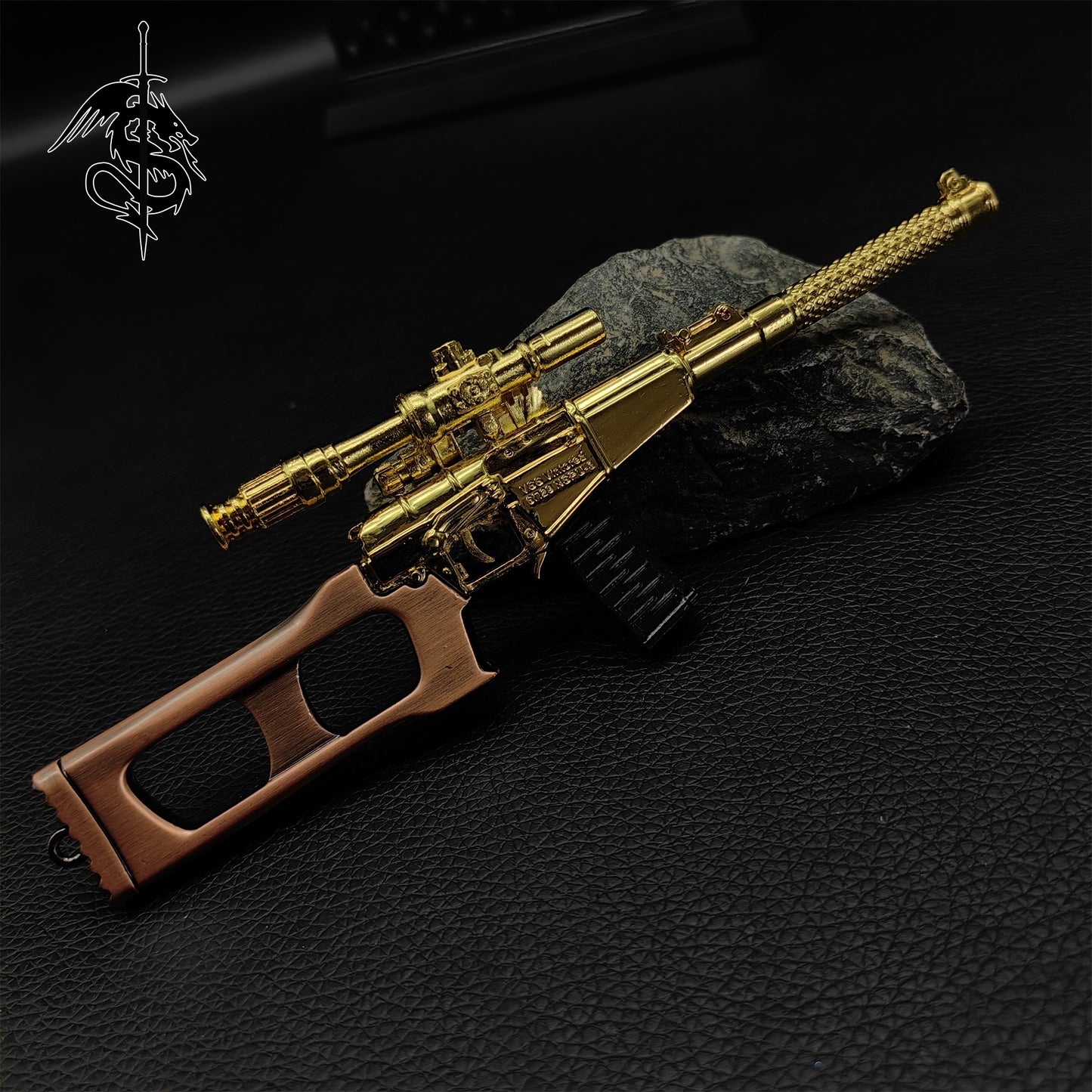 Golden Plated VSS Miniature Small VSS Sniper Rifle Replica