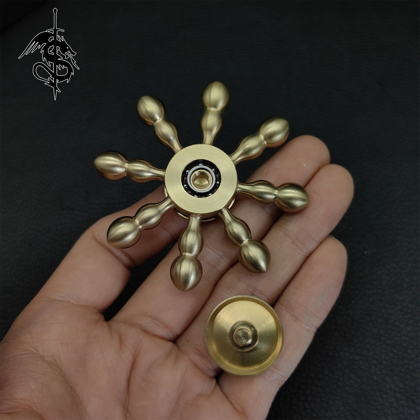 Brass Bullet And Gourd Rotating Toy Fingertip Spinner