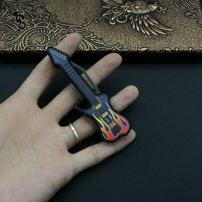 High-End Steel Guitar Creative Tiny EDC Unboxing Knife