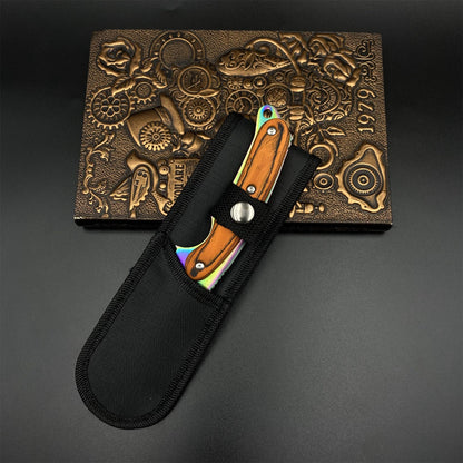 CS 420 Steel Rainbow Anodized Karambit Knife For Collectio