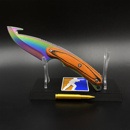 CS 420 Steel Rainbow Anodized Karambit Knife For Collectio
