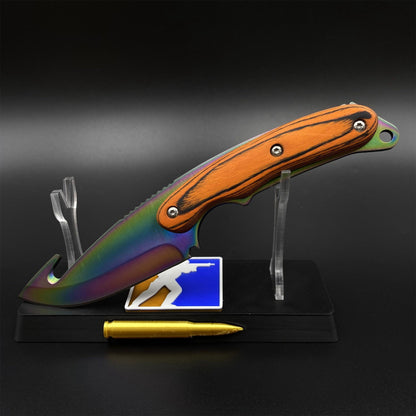 CS 420 Steel Rainbow Anodized Karambit Knife For Collectio