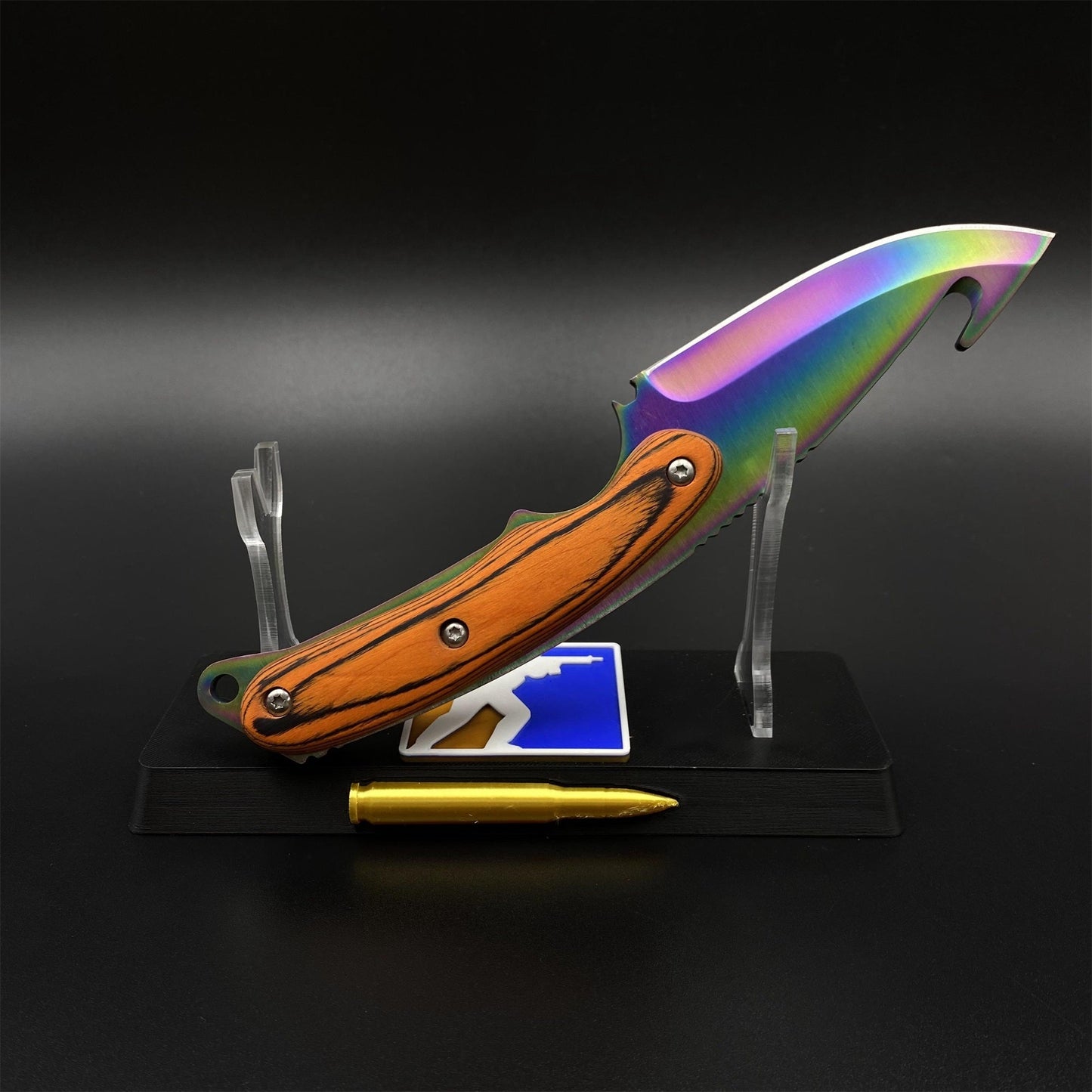 CS 420 Steel Rainbow Anodized Karambit Knife For Collectio