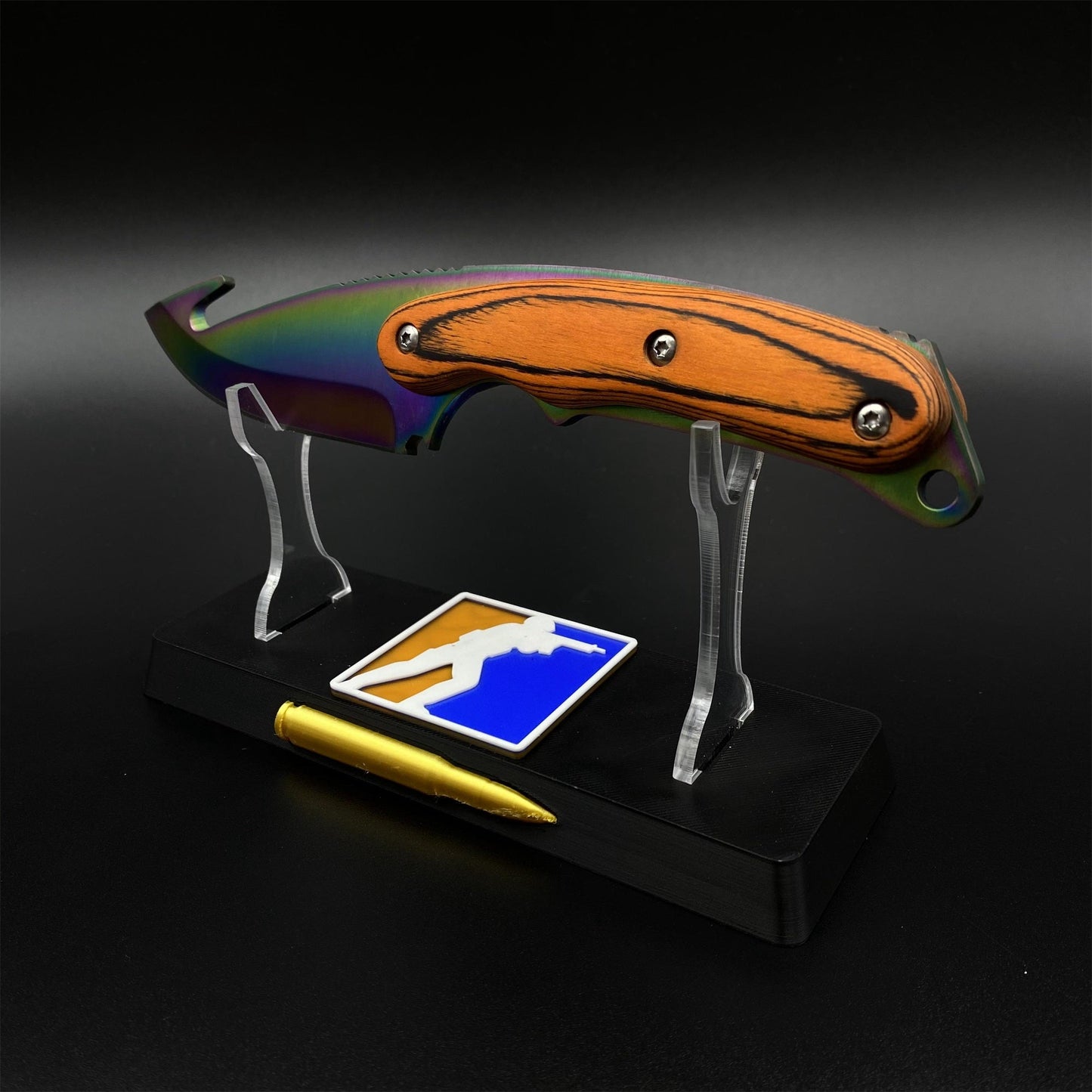 CS 420 Steel Rainbow Anodized Karambit Knife For Collectio