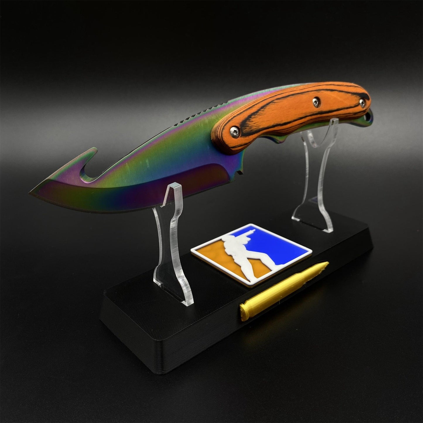 CS 420 Steel Rainbow Anodized Karambit Knife For Collectio