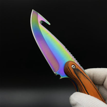 CS 420 Steel Rainbow Anodized Karambit Knife For Collectio