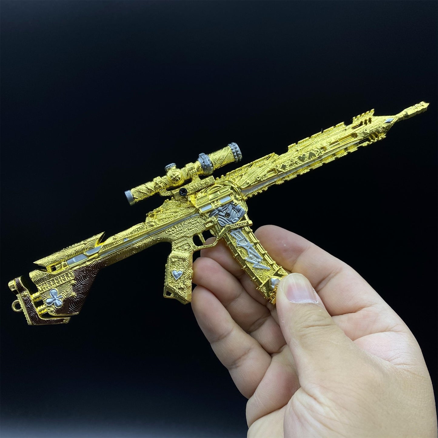 Metal DF HK416 Ace of Fate Gun Miniature For Collection