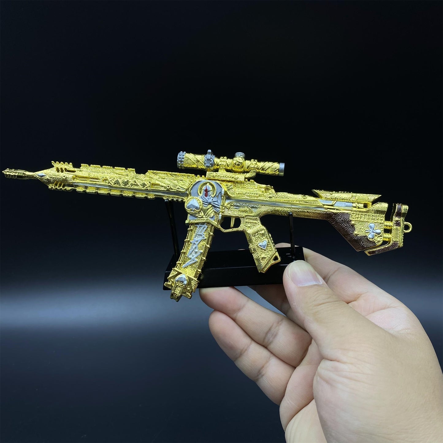 Metal DF HK416 Ace of Fate Gun Miniature For Collection