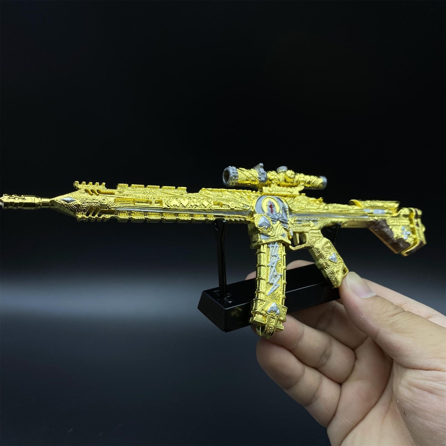 Metal DF HK416 Ace of Fate Gun Miniature For Collection