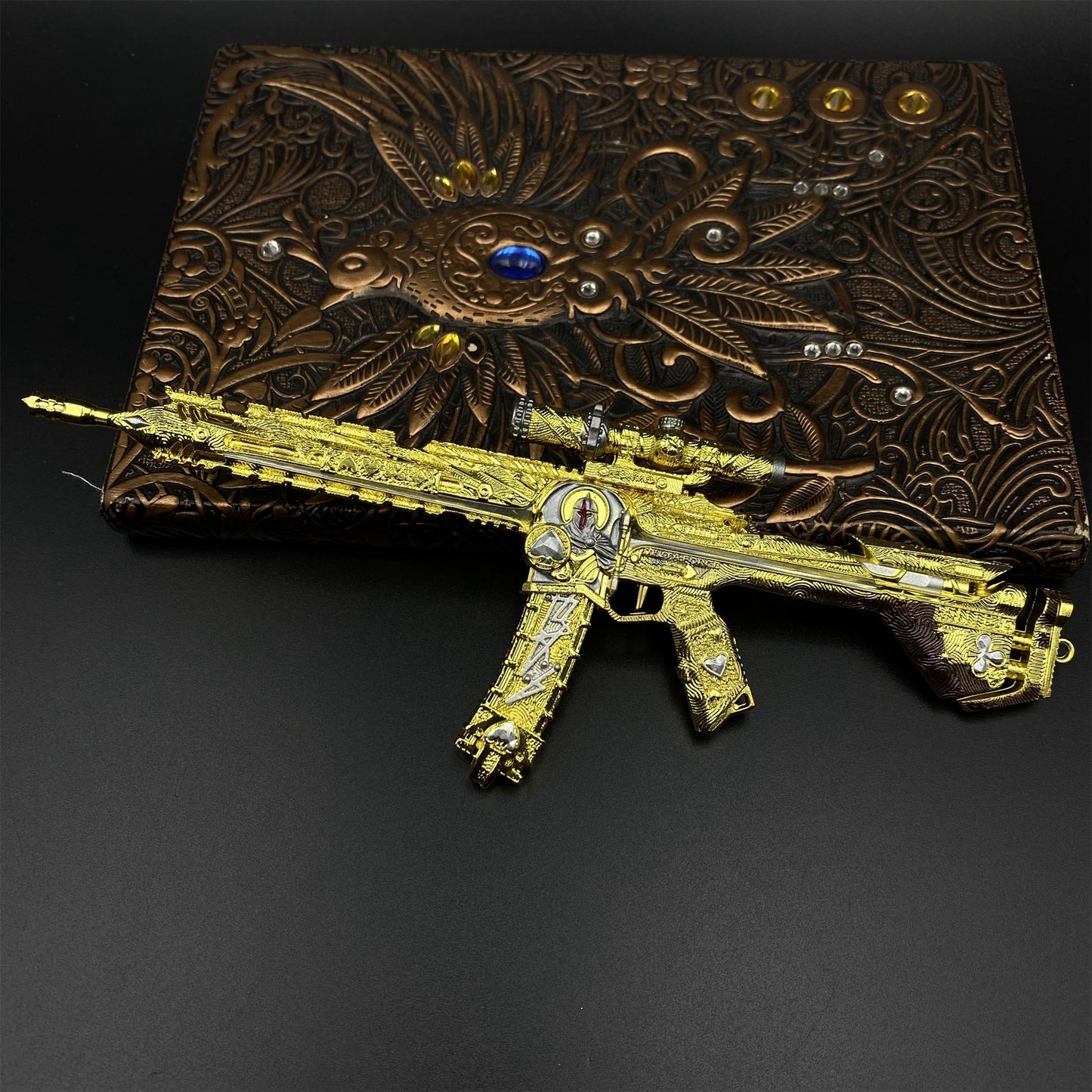 Metal DF HK416 Ace of Fate Gun Miniature For Collection
