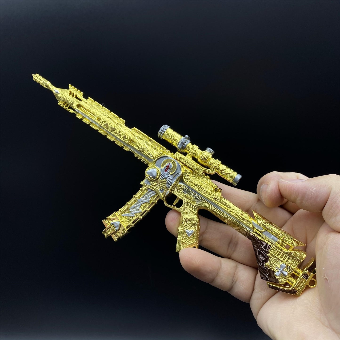 Metal DF HK416 Ace of Fate Gun Miniature For Collection