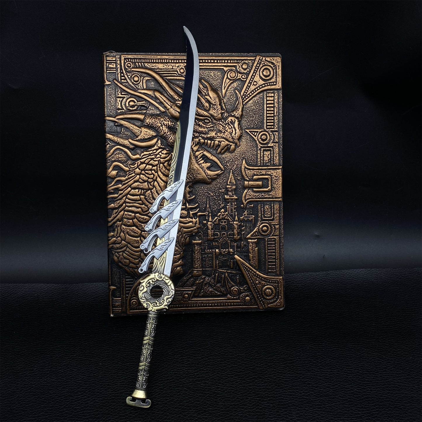 Cold Weapon Han Li Golden Fuzi Knife Metal Mini Replica