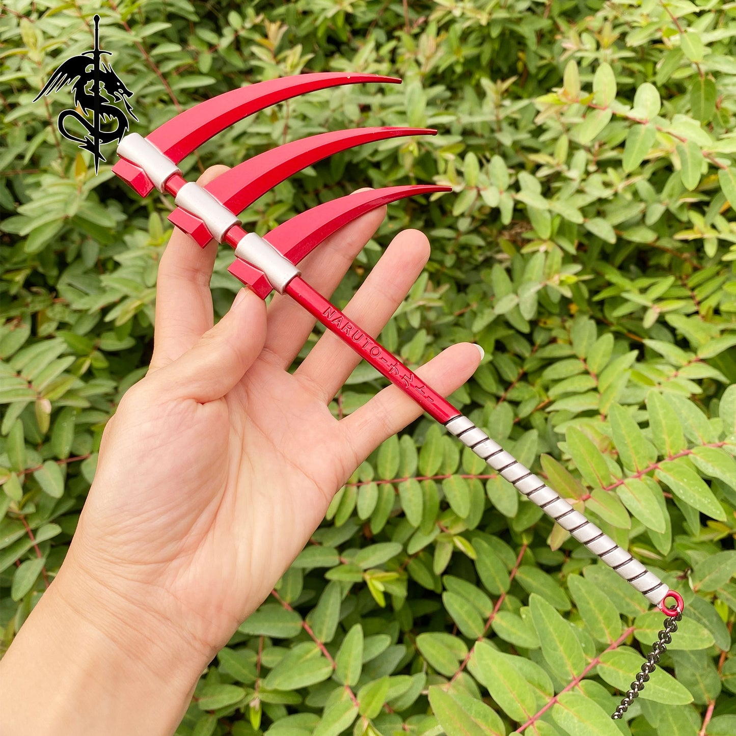 Triple-Bladed Scythe Miniature Hidan Damnation Weapon