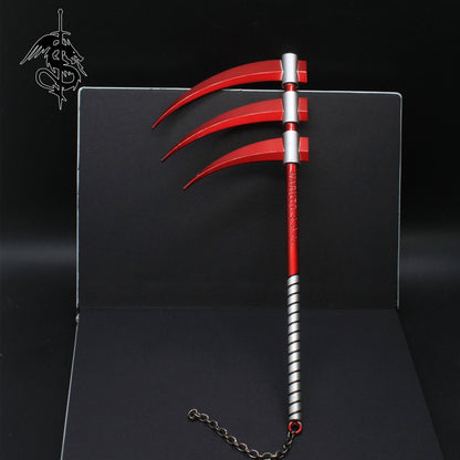 Triple-Bladed Scythe Miniature Hidan Damnation Weapon